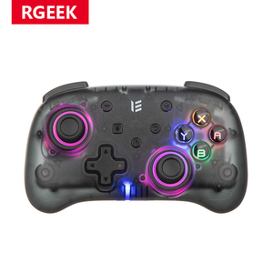 Rgeek ตัวควบคุมไร้สายสำหรับนินเท็นโดสวิตช์ Android iOS 6แกนจอยสติ๊กแบบ Dual vibration สีน้ำเงินเกมแพดเกมคอนโซล