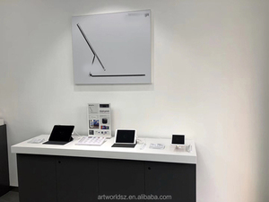 Artworld White Laptop Retail Electronic <strong>Table</strong> Shop Interior <strong>Design</strong> Custom <strong>Computer</strong> Showroom <strong>Design</strong> PC <strong>Display</strong> <strong>Table</strong> <strong>Design</strong> - Product Image 3