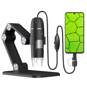 Microscopio Digital USB portátil 1600X con fuente de luz LED Microscopio de mano estéreo 3D 3 en 1 para uso en belleza - Product Image 5