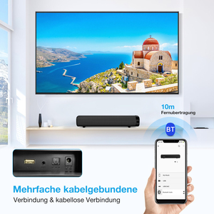 50W Sound Bar for PC Built-in Subwoofer Wired Speaker for <strong>Computer</strong> Optical/Aux/USB, Wall Mountable, Surround Sound <strong>System</strong> for TV - Product Image 6