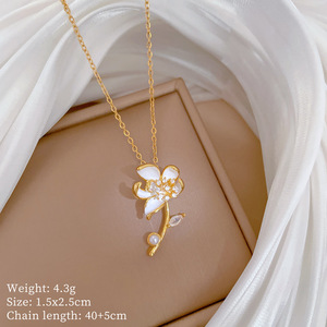 Copper Micro-inlaid Necklace Real Gold Electroplating Simple Ins Net <strong>Red</strong> Exquisite Clavicle <strong>Chain</strong> Neck <strong>Chain</strong>