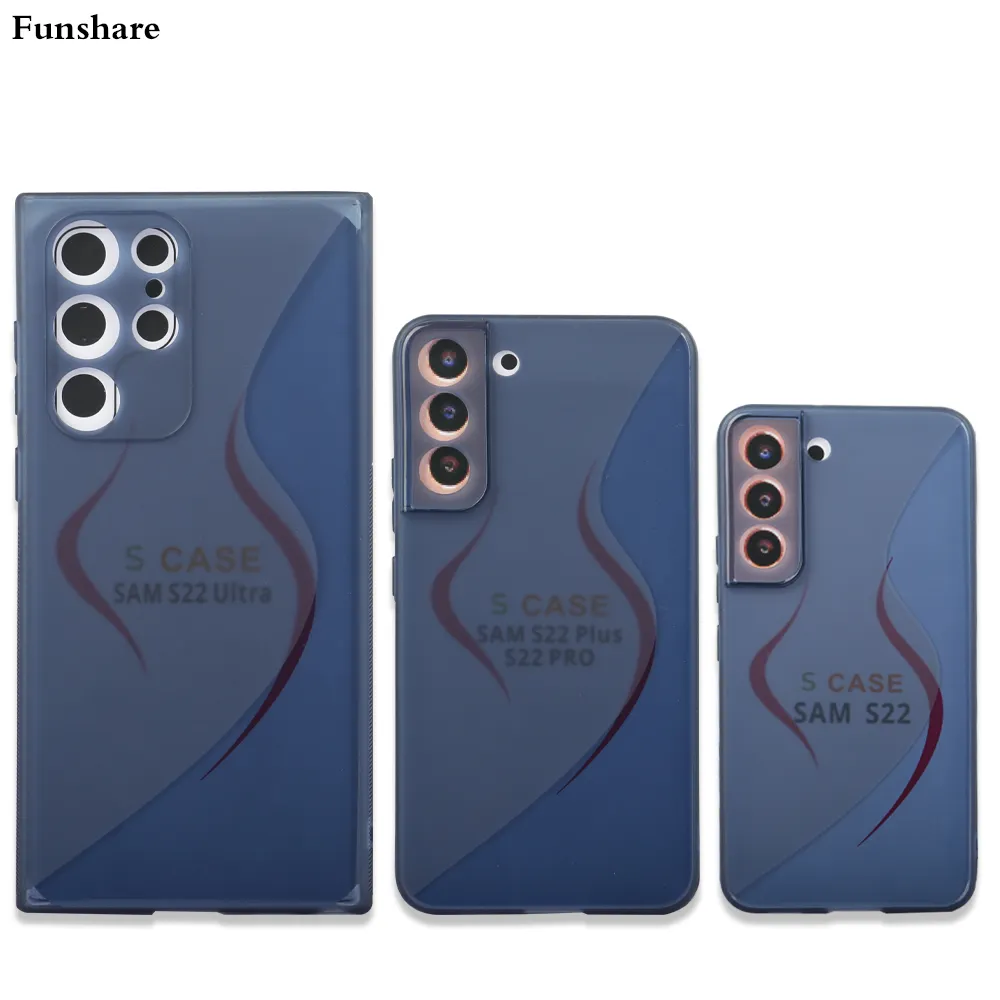 Fabrika fiyat moda s-line tpu darbeye dayanıklı cep telefonu kılıfı samsung S22 S22 artı S22 ULTRA telefon kapak