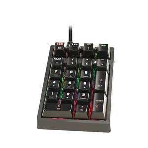 K21 teclado digital multifuncional com fio, mecânico rgb cor retroiluminado banco de contabilidade teclado