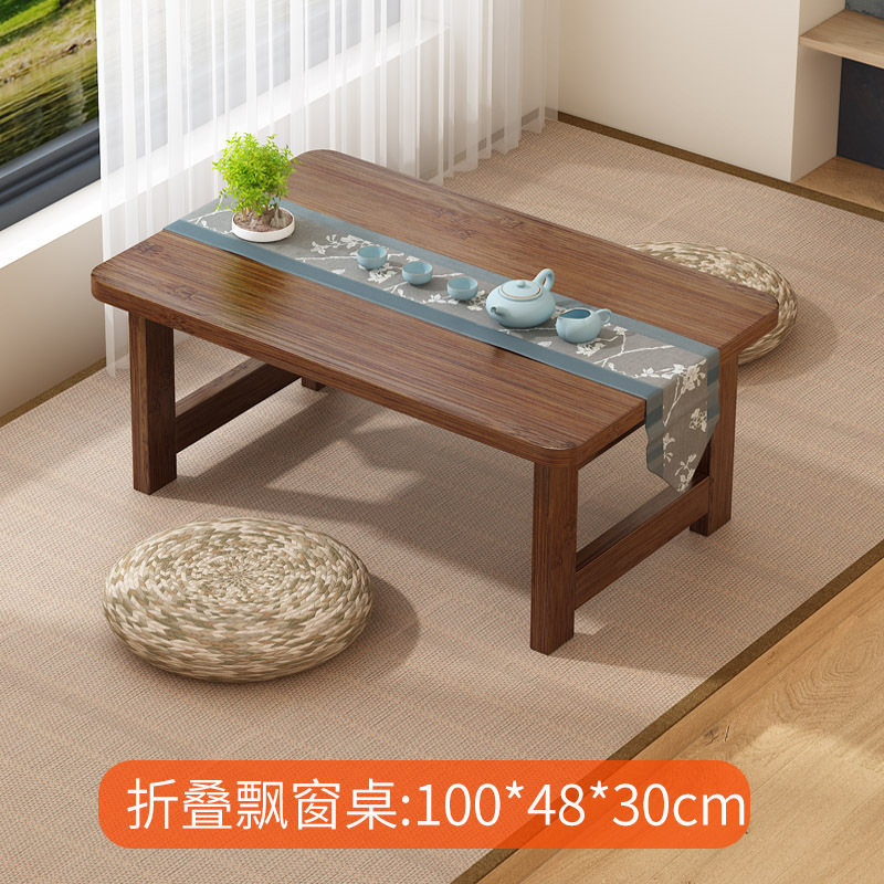 Encantadora mesa plegable para ventana salediza - Color nogal (100*48*30)