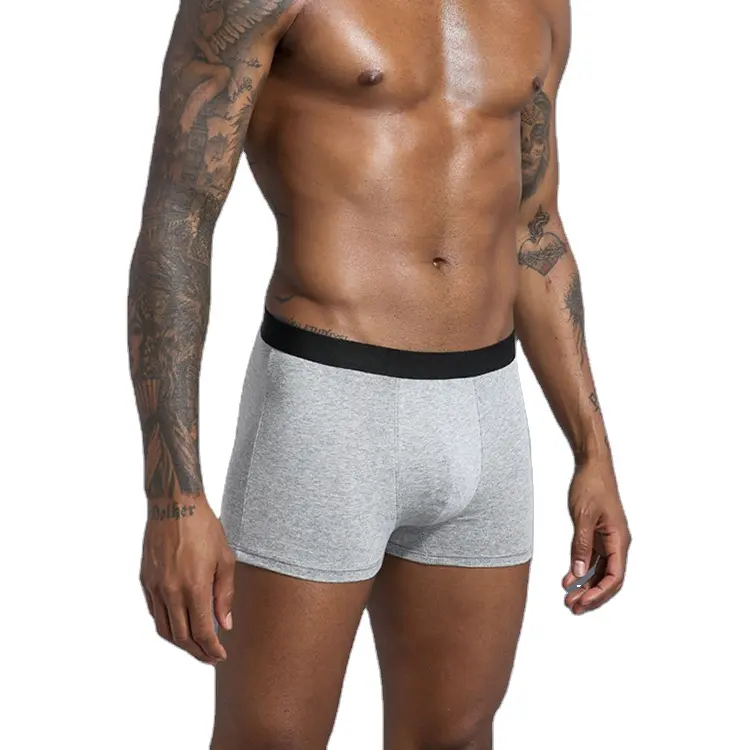 Vente en gros OEM & ODM Short confortable en modal pour garçons Boxer convexe en U pour homme Sous-vêtements en coton pour hommes