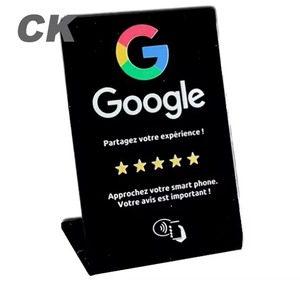 Nhà máy tùy chỉnh NFC đứng 13.56MHz NFC 213/215/216 cho <span class=keywords><strong>Google</strong></span> xem xét tiktok Instagram Facebook quét trả tiền đặt hàng PVC biển hiệu - Product Image 3