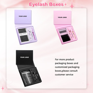 Toptan DIY kirpik küme özel etiket kabarık kirpik kümeleri kiti sivri ve alt kirpikler - Product Image 5