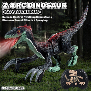 สเปรย์พ่นละอองน้ำ Therizinosaur โมเดลสัตว์3D จำลอง RC ของเล่นไดโนเสาร์ของขวัญปาร์ตี้สำหรับเด็กควบคุมด้วยเสียงคำรามและแสง - Product Image 2