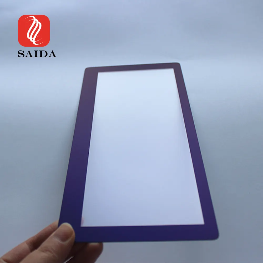 Vidro temperado/temperado de proteção para tela de toque LCD, painel frontal anti-impressão digital, serigrafia de formato personalizado