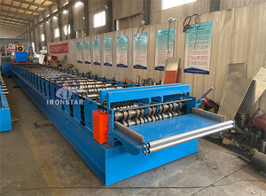 เครื่องขึ้นรูปม้วนพื้นหลังคาโลหะคอมโพสิต80 KSI แบบกว้างกลางแบบซี่โครง