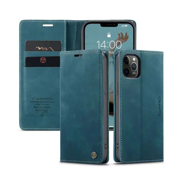 Caseme High-End Retro Magnetic Luxury Leather Wallet Phone Cases for S24ultra S23ultra S22 Flip Leather Case