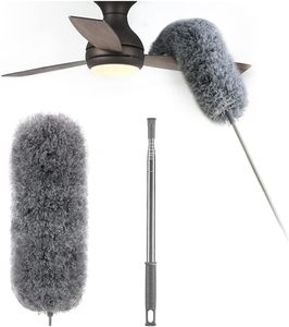 Dài xử lý Khăn lau bụi để làm sạch Quạt trần uốn cong Đầu sợi nhỏ lông Khăn lau bụi mở rộng Khăn lau bụi - Product Image 1