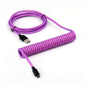 Cable de teclado USB trenzado FCC CE aprobado Cable de teclado mecánico tipo C Cable de teclado en espiral de doble manga - Product Image 6