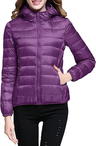 Women's Packable Down Jacket Lightweight Puffer Jacket Hooded Winter <strong>Coat</strong> - Product Image 4