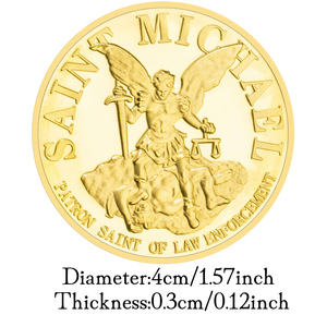 Saint Michael Challenge Coin 2nd sửa đổi kỷ niệm kim loại quà Tặng mạ Vàng sưu tập đồng xu - Product Image 3