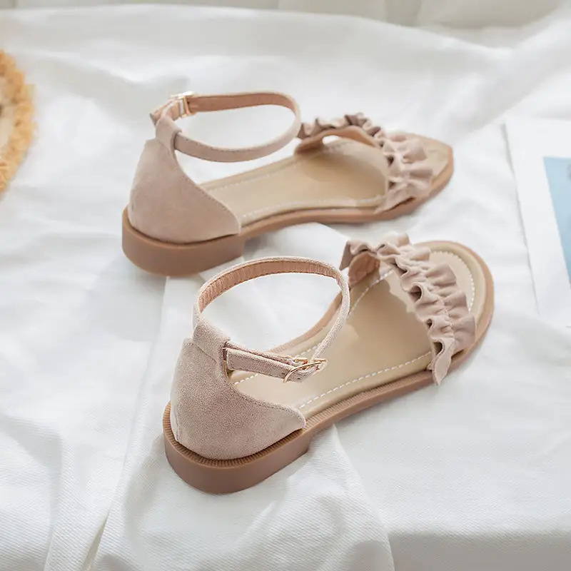 Sandalias planas transpirables para mujer, calzado de lujo de marca famosa con logotipo, playa, nuevo estilo