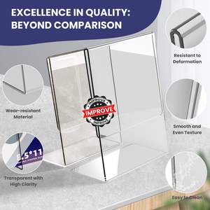 4x6 rõ ràng Acrylic dấu hiệu chủ với Sliver biên giới và đứng thẳng đứng, hai mặt Bảng menu chủ sở hữu hình ảnh khung - Product Image 6