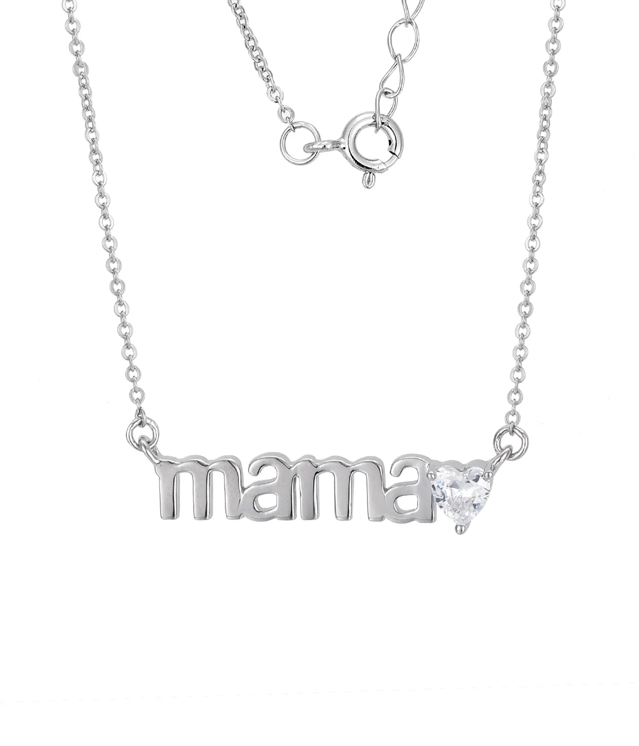 Custom Oem Fijne Sieraden Cz Sierlijke 18K Vergulde Moeder Dames Brief Trendy Gepersonaliseerde Mama Ketting 925 Sterling Zilver