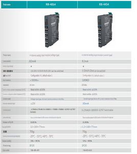 Módulos de E/S de tipo tarjeta ultrafina de la serie RB Módulos de comunicación Ethernet de entrada analógica de 4 canales de 2. 2. 2. 2. 2. 1. 2. 2. 2. 1. - Product Image 2
