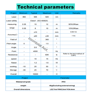 DTOF Scanning Scanner radar <strong>Sensor</strong> Robot <strong>Sensor</strong> Mapping 360 Degree <strong>Lidar</strong> <strong>Sensor</strong> - Product Image 3