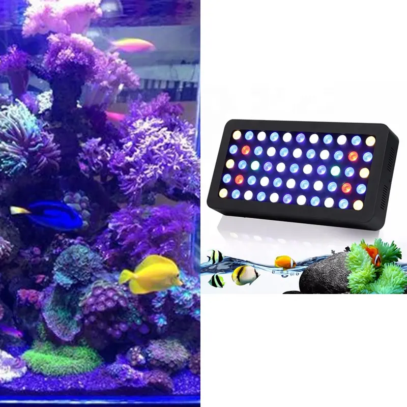 165W full spectrum LED grow Light Color Dimmable Coral reef fish tank lamp Aluminum Underwater Aquarium Light