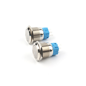 16mm Customizable Color 1NO 1NC Momentary 24V 10A LED <strong>Push</strong> <strong>Button</strong> <strong>Switch</strong> IP65 Waterproof With Self-Locking Reset Features - Product Image 1