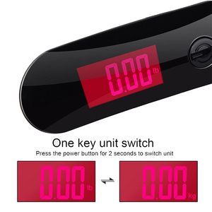 J&amp;R Black Plastic Compact Small Handheld Weight Scale Kilogram Pound Weighing Luggage Scale Digital - Product Image 4