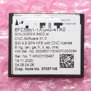 Nuovo e originale Plc Sinumerik 840D SL 6FC5851-1XG45-4YA0 CNC Software 31-3 6 lingue PLC Controller di programmazione - Product Image 1