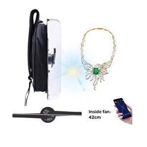 Mini 42cm 2 Blades 3d Holographic Fan Backpack Backpack Wifi Android Creates 3d <strong>Images</strong> 3d Fan Backpack - Product Image 1