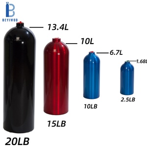 Bình khí oxy nhôm 20LB 10LB tiêu chuẩn Mỹ DOT3AL, đạt chứng nhận ISO CE, có thể nạp lại, dùng làm bình khí nitơ cho phụ tùng đua xe - Product Image 3