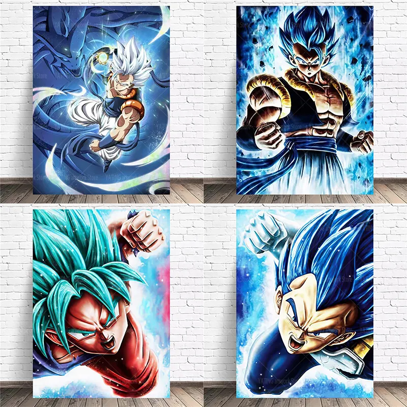 HONGYA-pintura en lienzo de Dragon Ball japonés, póster de personaje de acuarela, Impresión de Arte Moderno, Mural de decoración para el hogar y el dormitorio