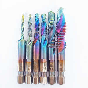 HSS 6pcs组合钻头螺纹丝锥套装，带1/4英寸六角柄公制UNF BS盒套件包 - Product Image 4