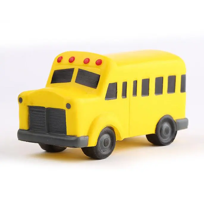 Customizável Foam Stress Ball Squeeze Toy Mini Ônibus Escolar Com Logotipo Personalizado Promoção Pu Stress Reliever Para Crianças