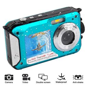 デジタル防水カメラ24MPデュアルスクリーンミニアパレル写真水中カメラ - Product Image 2