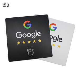 ZD Fashional Square personalizzato QR Code stampato RFID Card NFC Google Review Card