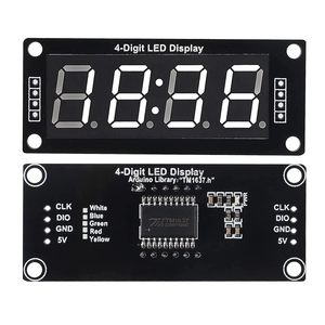 TM1637 Display a LED da 0.56 pollici tubo digitale decimale 7 segmenti orologio a 4 cifre modulo a doppio punto scheda Driver seriale 5 colori - Product Image 2