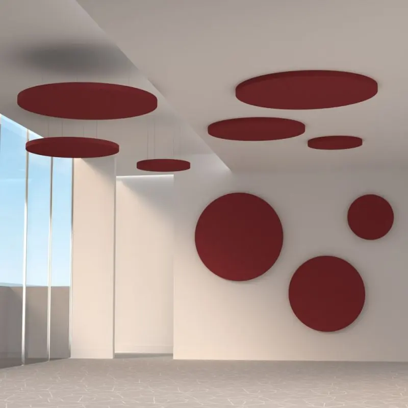 TroyStudio Panneaux de Plafond Acoustiques-12X12X1.2 Pouces 4 Pcs Tuiles de Plafond Suspendues en Fibre de Verre