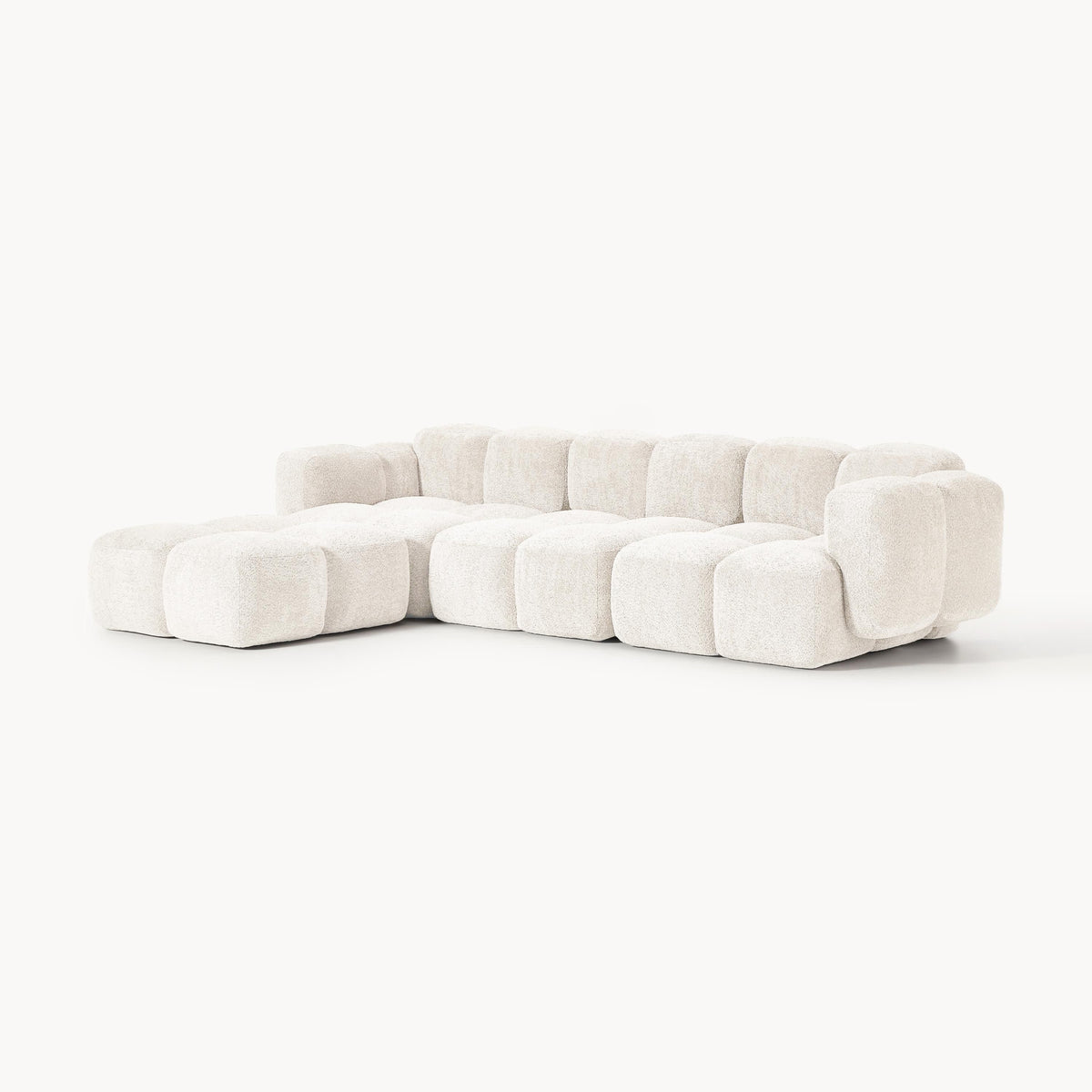 White Bouclé Sheepskin Fabric