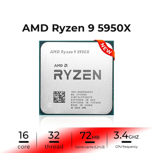 For <strong>AMD</strong> Ry-zen 9 5950X NEW R9 5950X 3.4 GHz 16 Cores 32 Threads CPU <strong>Processor</strong> 7NM L3=64M 100-000000059 Socket AM4 - Product Image 2