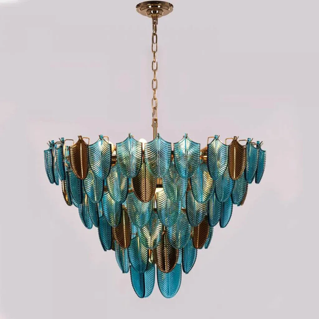 Custom Round Indoor Luxury Pendant Light Gold Led Hanging Lights Home Nordic Modern Iron glass Crystal Chandelier