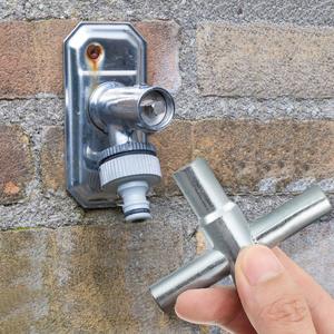 4 yollu eşik horoz anahtar kaplama çelik su tuşları ile 4 yollu yardımcı gaz sayacı tuşları musluk anahtarı aleti açılış ve kapanış için Spigots - Product Image 6