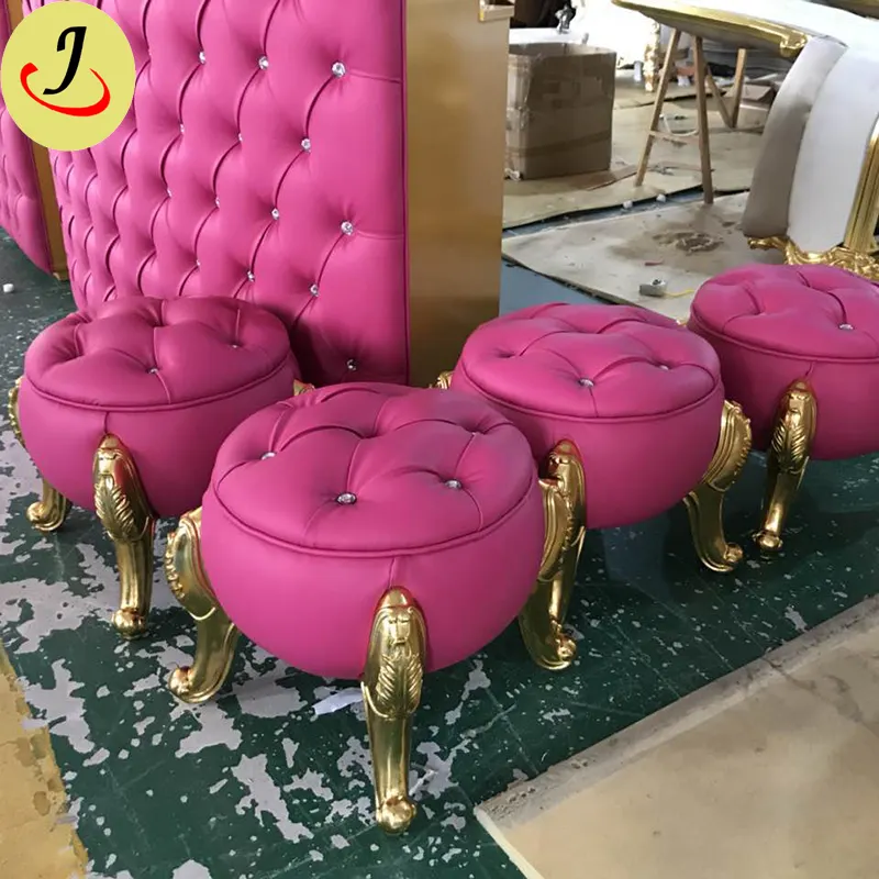 Salón de belleza de la silla y caliente Rosa sofá trono sillas y un sofá