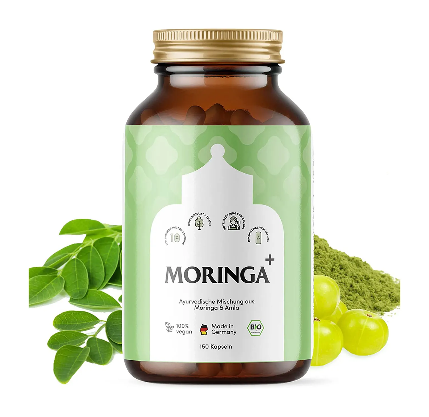 Integratori sanitari Private Label estratto di Moringa Capsule foglie di Moringa per la perdita di peso