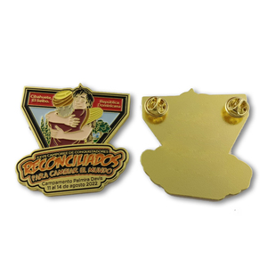 Gold <strong>Badge</strong> Buddies Rotated Logo Brand Name Soft Enamel Event Porte <strong>Badge</strong>