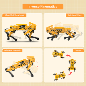 Hiwonder MechDog kök eğitim AI vizyon ses etkileşimi dörtlü Robot köpek desteği Scratch Arduino Python programlama