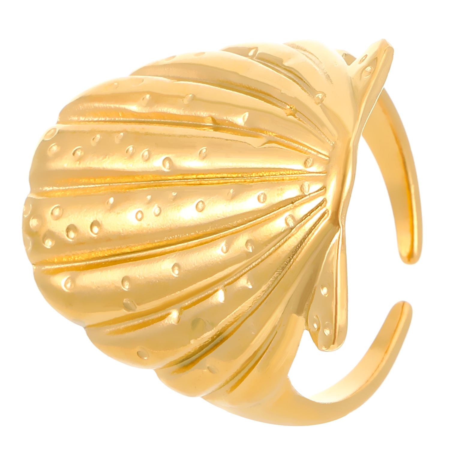 09 coquille en or véritable 18 carats a-395