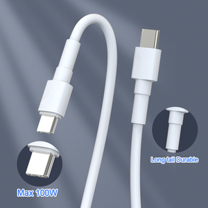 Trend beyaz 1m tpe usb c kablosu 60w max süper şarj tipi c için c uab kablosu şarj C port telefon - Product Image 5