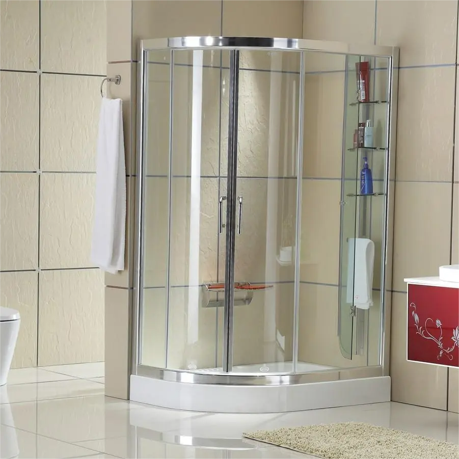 900*1200 Cadre en aluminium Vente Scetor Forme Salle de bain Portable Salle de douche avec étagère et base de douche