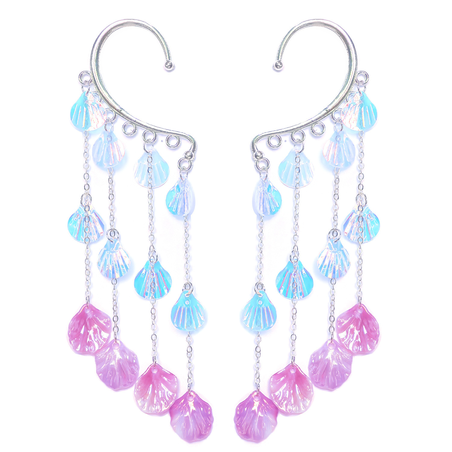 Boucles d'oreilles coquillage rose