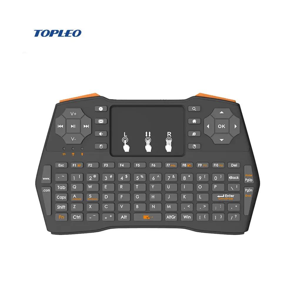 Kustom nama merek perpecahan listrik tablet multimedia wireless keyboard gaming mekanik mini sentuh